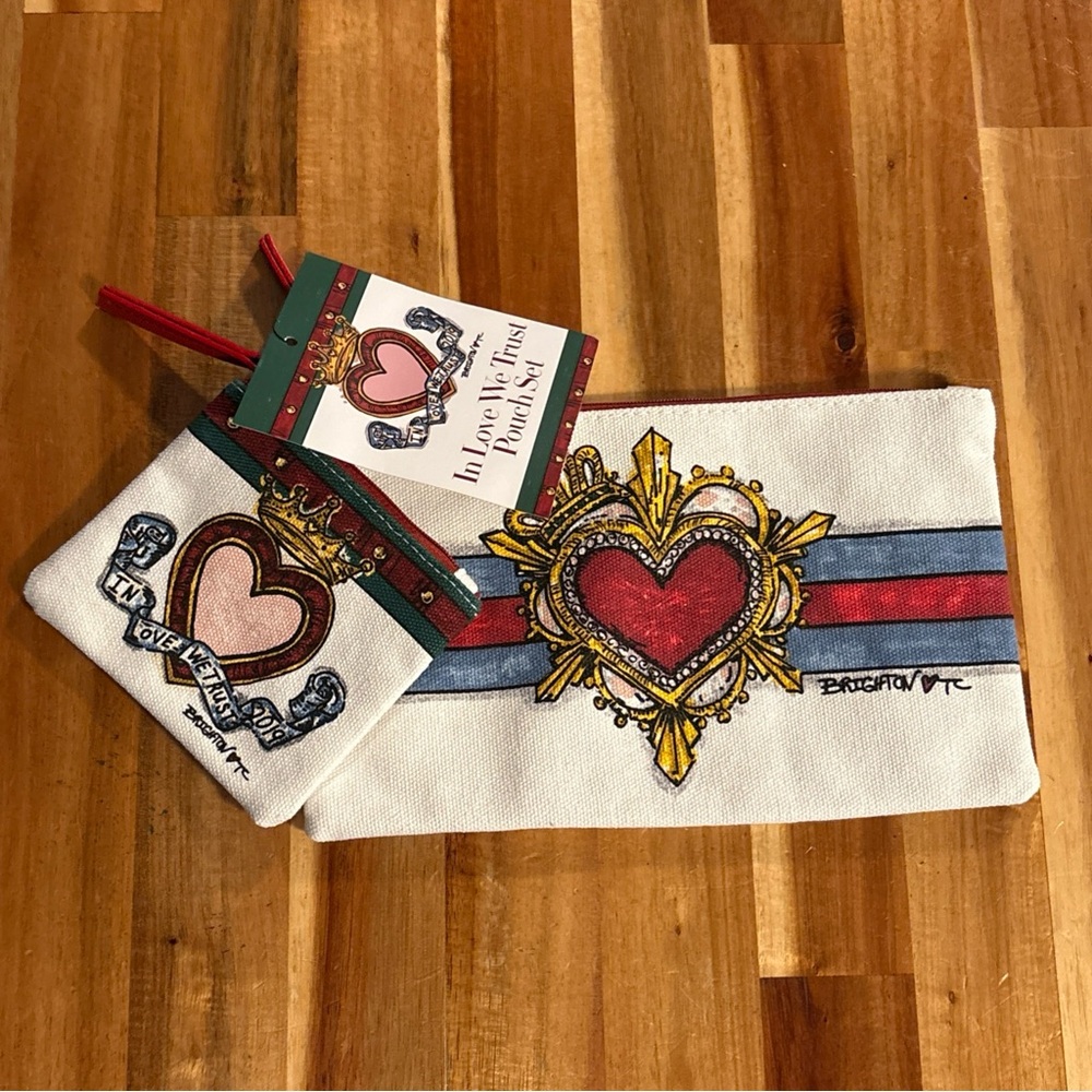 Brighton "In Love We Trust" Pouch 2 Piece Set, Fashionista Collection 2019 - NWT